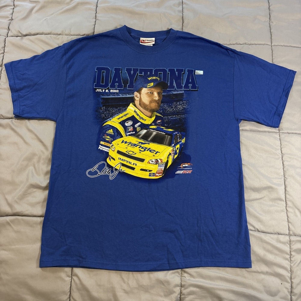 Chase Authentics NASCAR Dale Earnhardt Jr Sr Daytona shirt Blue M Wrangler